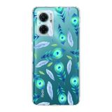 PrintiFy Xiaomi Redmi Note 11E ile Uyumlu 1mm Slim Fit Nazar Boncuğu 3 Baskılı Şeffaf Kılıf