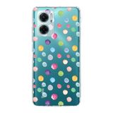 PrintiFy Xiaomi Redmi Note 11E ile Uyumlu 1mm Slim Fit Water Color 6 Baskılı Şeffaf Kılıf