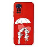 PrintiFy Xiaomi Redmi Note 12 Pro 4G Uyumlu Lansman Kılıf Aşk Tasarımlı Içi Kadife Kapak-kırmızı