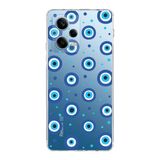 PrintiFy Xiaomi Redmi Note 12 Pro 5G ile Uyumlu 1mm Slim Fit Nazar Boncuğu 1 Baskılı Şeffaf Kılıf