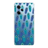 PrintiFy Xiaomi Redmi Note 12 Pro 5G ile Uyumlu 1mm Slim Fit Nazar Boncuğu 4 Baskılı Şeffaf Kılıf