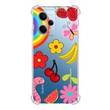PrintiFy Xiaomi Redmi Note 12 Pro 5G Water Color 5 Baskılı Şeffaf Köşe Korumalı Antişok Kılıf
