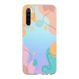 PrintiFy Xiaomi Redmi Note 8 ile Uyumlu Kapak Karışık Renkler Tasarımlı 1mm Fit Şeffaf Silikon Kılıf