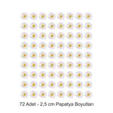 printiks Yenilebilir Kağıt Papatya Resimli Pasta Kurabiye Cupkek Üstü Şekerli Kağıt Baskısı