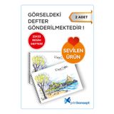 printkonsept 2'li Resim Defteri Spiralli Karton Kapak 25x35 Cm 15 Yaprak Resim Defteri Büyük Boy