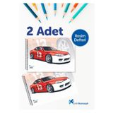 printkonsept 2'li Resim Defteri Spiralli Karton Kapak 25x35 Cm 15 Yaprak Resim Defteri Orta Boy
