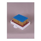 Printology Mutfak Süngerliği Süzgeçli Süngerlik Su Tahliyeli Süngerlik Kırmızı 3D Baskı 12x9 CM