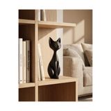 Printorium Minimalist Oturan Kedi Dekoratif Biblo 15 cm – Modern Kedi Figürü