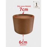 Printorium Mobilya Yükseltici Ayak Aparatı (1 Adet), Robot Süpürge Için Koltuk Kanepe Yükseltici - KAHVERENGİ - Çap 7cm Ayağı 6cm Yükseltir