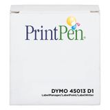 Printpen Dymo D1 45013 12x7 mt Beyaz Siyah Yedek Şerit