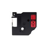 PrintPen Dymo D1 Serisi Kırmızı Etikete Siyah 40917 9Mmx7M Muadil Şerit