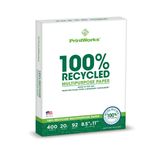 Printworks Yüzde 100 Geri Dönüştürülmüş Çok Amaçlı Kağıt, 20 lbs, 92 Parlak, 8,5 x 11 İnç, 400 yaprak (00018), Beyaz