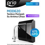 Prio MOD620 Tanksız Pompalı Su Arıtma Cihazı 675 GPD Yüksek Kapasite ile Sağlıklı Su