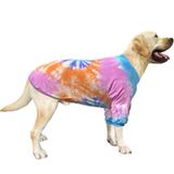 PriPre Köpek Pamuğu Renkli Pembe Turuncu Tişörtler Yumuşak ve Esnek Köpek Gömleği Pijama Evcil Hayvan Giysileri Ekstra Büyük Köpekler için (3XL PembeTuruncu)