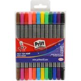 Pritt 12 Renkli Çift Uçlu Keçeli Kalem Kolay Kullanım Sağlayan Ultra Sağlam Kalemler 1687977