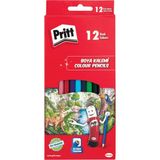 Pritt 12 Renkli Kuru Boya Kalemi Ergonomik Tasarım 12 Adet Canlı Renkler ile