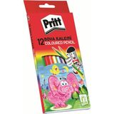 Pritt 12'li Kuru Boya Tam Boy Kalemi Renkli 1219734 Ölçülerle Eğlenceli Çizim Deneyimi