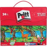 Pritt 24 Adet Pastel Boya Seti - Kırmızı Ağırlıklı Renkler, 3-6 Yaş Arası Çocuklar İçin, Taşınabilir Çanta ile