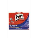 Pritt 24 Renk Çantalı Pastel Boya, Ultra Canlı Renkler, Tutacak ve Kalemtraş Hediyeli