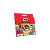 Pritt 24 Renk Kuru Boya Kalemi Karton Kutu Mavi Renkli Sanat Malzemesi