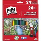 Pritt 24 Renk Uzun Kuru Boya Kalemi Karton Kutu Okul ve Hobi Kullanımı