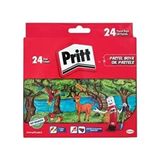 Pritt 24'lü Çok Renkli Pastel Boya Karton Kutu Oyun Kartları İçin Renkli Sanatsal Malzeme