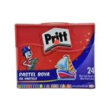 Pritt 24'lü Pastel Boya Çantalı Kırmızı Renk Tutacak 24 Parça Ultra Canlı Renkler