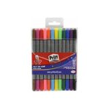 Pritt Çift Uçlu Keçeli Kalem 12 Parça Renkli Kalem Seti Çizim ve Boyama İçin