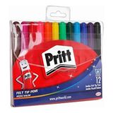 PRİTT Jumbo Keçeli Kalem 12 Renk Prit 12 li Keçeli Kalem Jumbo 1 Paket (Çok Renkli)