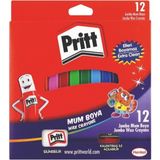 Pritt Jumbo Mum Boya Seti 12 Renk Silinebilir Kalemler Çocuklar İçin Extra Clean