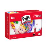 Pritt Parmak Boyaları, su bazlı çocuk boyası, kolayca silinebilir sağlıklı parmak boyası, zararsız kırtasiye malzemesi, yaratıcı oyun boyası, 6 Renkli Kutu (6x30ml)