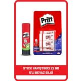 Pritt Stick 22 gr Shrink + Pritt Beyaz Silgi 5'li Blister