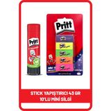 Pritt Stick 43 gr Shrink + Pritt Mini Silgi 10'lu Blister