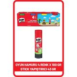 Pritt Stick Yapıştırıcı 43g Shrink + Pritt 4'lü Oyun Hamuru (4x100g)