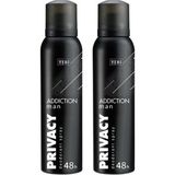 Privacy Addiction 2x150 ml Erkek Deodorant