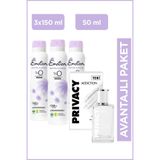 Privacy Addiction Woman Edt Kadın Parfüm 50ml & Emotion Detox Floral Kadın Dedodorant 3x150ml