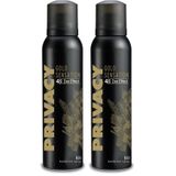 PRIVACY Gold Men Sym Deodorant, 150 Mililitre (2 paketi)