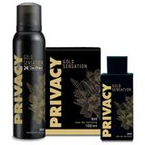 Privacy Gold Sensation EDT 100 ml Erkek Parfümü + 150 ml Deodorant Seti