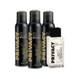 Privacy Gold Sensation Erkek Parfüm EDT 100 ML + Gold Sensation Erkek Sprey Deodorant 3 x 150 ML