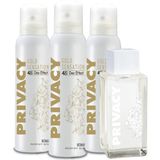 Privacy Gold Women EDT Kadın Parfüm 100 ml & DEODORANT 3 x 150 ml
