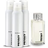 Privacy Kadın 100 Ml EDT Parfüm ve 3x150 Ml Kadın Deodorant Meyvemsi Çiçeksi Koku