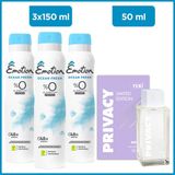 Privacy Limited Edition Woman Edt Parfüm 50 Ml & Emotion Ocean Fresh Kadın Dedorant 3x150 Ml