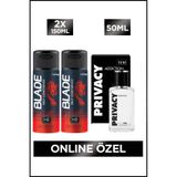 Privacy Man Addiction Edt Erkek Parfüm 50 Ml + Blade Self Confidence Erkek Deodorant 2x150 Ml