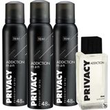 Privacy Man Addiction Erkek Edt Parfüm 100 Ml & Erkek Deodorant 3x150 Ml