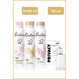 Privacy Woman Addiction Edt 50 Ml Kadın Parfüm & Emotion Gold Bliss, Joyous, Love Kadın Deodorant 3x150 Ml