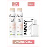 Privacy Woman Addiction Edt Kadın Parfüm 50 Ml + Natural Bloom Kadın Deodorant 2x150 Ml