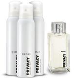 Privacy Woman Kadın Parfüm EDT Parfüm 100 ML + Deodorant 3 x 150 ML