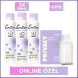 Privacy Women Limited Edition Edt Kadın Parfüm 50Ml & Emotion Detox Floral Dedodorant 3X150ML