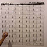 Private 1 Adet Yıllık Planlayıcı 2023 Takvim 100 x 100 Sihirli Kağıt Tahta - Beyaz - 120x100