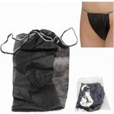 Private 100 Adet Tek Kullanımlık Tela Nonwoven Tanga Külot Tek Tek Poşetli Spa Masaj Hasta Külodu Hijyenik Kullan At Iç Çamaşırı Nefes Alabilen Kumaş - XL
